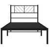 vidaXL Bettgestell mit Kopfteil Metall Schwarz 100x190 cm