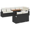 vidaXL Garten-Sofa-Set 9 Stk. Schwarz und Creme