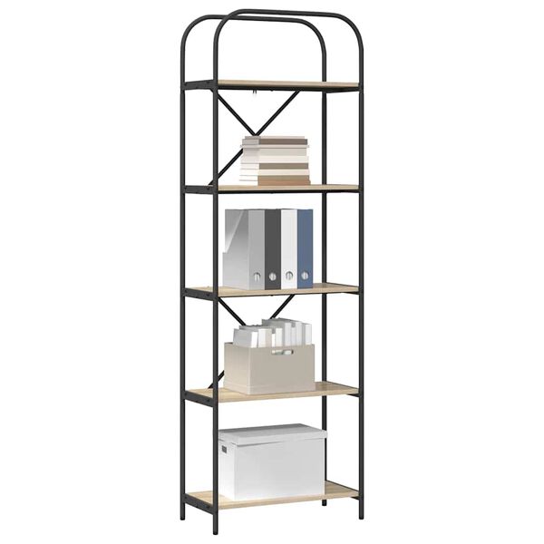 vidaXL B&uuml;cherregal Sonoma-Eiche 60 x 30 x 183 cm Holzwerkstoff