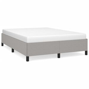 vidaXL Bettgestell ohne Matratze Hellgrau 140x190 cm Stoff