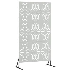 vidaXL Sichtschutz 100 x 50 x 180 cm Verzinkter Stahl Silber