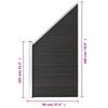 vidaXL Zaunelement WPC 95x(105-180) cm Grau