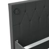 vidaXL Tagesbett mit Matratze USB Dunkelgrau Samt 90x200 cm