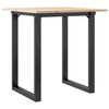 vidaXL Esstisch O-Gestell 70x70x75 cm Massivholz Kiefer und Stahl