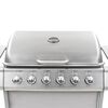 vidaXL Gasgrill mit 6 Flammen Edelstahl Silbern