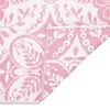 vidaXL Outdoor-Teppich Floral ARAKIL Rosa und Wei&szlig; 400 x 300 cm