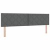 vidaXL Boxspringbett mit Matratze Dunkelgrau 180 x 200 cm Stoff