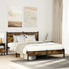 vidaXL Metallbett ohne Matratze R&auml;uchereiche 140x190 cm
