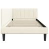 vidaXL Eckbettgestell mit Kopfteil Creme 90 cm x 190 cm Samt