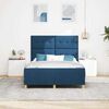 vidaXL Bettgestell mit Kopfteil Blau 160 x 200 cm Stoff