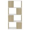 vidaXL B&uuml;cherregal Raumteiler Wei&szlig; Sonoma-Eiche 60x24x124,5 cm