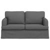 vidaXL Sofa 120cm Dunkelgrau Metall