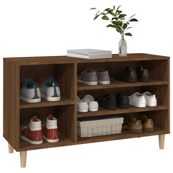 vidaXL Schuhregal Braun Eichen-Optik 102x36x60 cm Holzwerkstoff