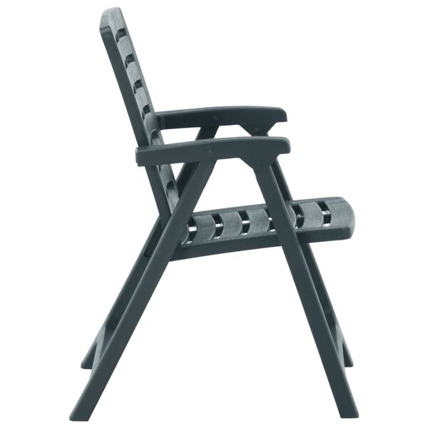 vidaXL Gartenst&uuml;hle 4 Stk. Kunststoff Gr&uuml;n