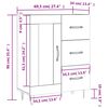 vidaXL Sideboard Hochglanz-Wei&szlig; 69,5x34x90 cm Holzwerkstoff
