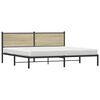 vidaXL Metallbett ohne Matratze Sonoma-Eiche 193x203 cm