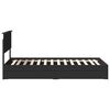 vidaXL Aufbewahrungsbett Schwarz 100 x 200 cm Holzwerkstoff