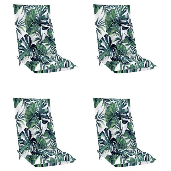 vidaXL Verstellbare Gartenst&uuml;hle mit Auflagen 4 Stk. Massivholz Teak