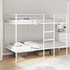vidaXL Etagenbett ohne Matratze Wei&szlig; 100x200 cm Stahl