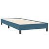 vidaXL Boxspringbett mit Matratze & LED Dunkelblau 80x220 cm Samt