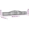 vidaXL Gabionen mit Hochbogen 7 Stk. 400x50x40/60cm Verzinktes Eisen