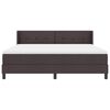 vidaXL Boxspringbett mit Matratze Dunkelbraun 200 x 180 cm Polyester