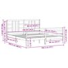 vidaXL Massivholzbett mit Kopfteil
