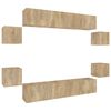 vidaXL 8-tlg. TV-Schrank-Set Sonoma-Eiche Holzwerkstoff