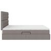 vidaXL Bett mit Stauraum und LED mit LED Taupe 180 x 200 cm Polyester