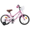 vidaXL Kinderfahrrad 14 Zoll f&uuml;r 3-5 Jahre alt Hellrosa