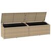 vidaXL Garten-Auflagenbox Beige 220x50x58 cm Poly Rattan