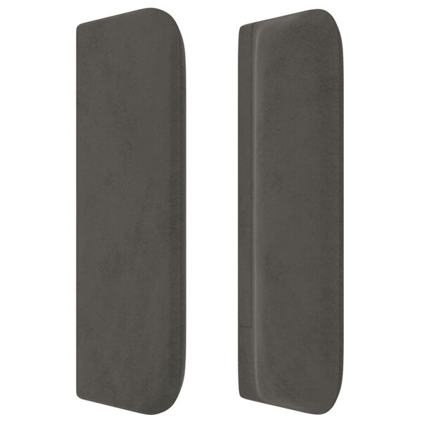 vidaXL Kopfteil mit Ohren Dunkelgrau 103x16x78/88 cm Samt