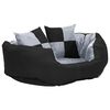 vidaXL Wendbares & waschbares Hundekissen Grau und Schwarz 65x50x20 cm
