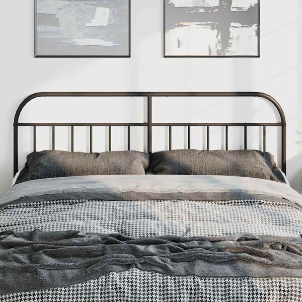 vidaXL Ersatz-Kopfteil Metall Schwarz 180 cm