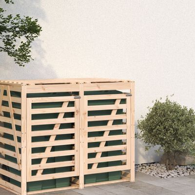 vidaXL Erweiterung für Mülltonnenbox Massivholz Kiefer
