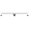 vidaXL Duschabfluss mit Glash&uuml;lle und 360&deg; Siphon Silber 100 cm