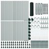 vidaXL Zaunpfosten Gr&uuml;n 100 x 0,4 m (25 mm Netz) Stahl und PVC