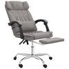 vidaXL B&uuml;rostuhl mit Massagefunktion Taupe Stoff