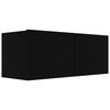 vidaXL 6-tlg. TV-Schrank-Set Schwarz Holzwerkstoff