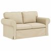 vidaXL Sofa 120cm Creme Metall