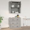 vidaXL Wandschrank Betongrau 80x33x80 cm Holzwerkstoff