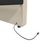 vidaXL Tagesbett mit Matratze USB Creme Stoff 90x200 cm