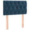 vidaXL Boxspringbett mit Matratze Dunkelblau 80x200 cm Samt