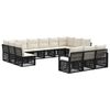vidaXL Gartensofa-set 13 Stk. Schwarz Poly-Rattan