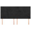 vidaXL Kopfteil Schwarz 180x5x118/128 cm Samt