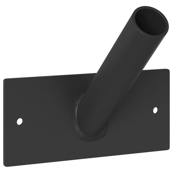 vidaXL Fahnen Pole Holde Schwarz 10.5 x 7.5 x 0.2 cm Stahl