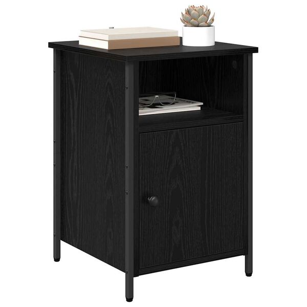 vidaXL Nachttisch Schwarz Eichen-Optik 40 x 42 x 60 cm Holzwerkstoff