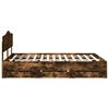 vidaXL Bettrahmen Ger&auml;ucherte Eiche 140 x 200 cm Ingenieurs Holz