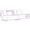 vidaXL Schlafsofa 2-Sitzer mit 2 Kissen & Hocker Weinrot Samt