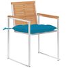vidaXL Gartenst&uuml;hle 4 Stk. mit Kissen Massivholz Teak